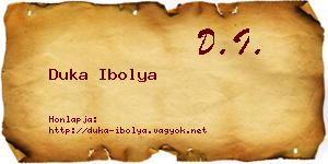 Duka Ibolya névjegykártya